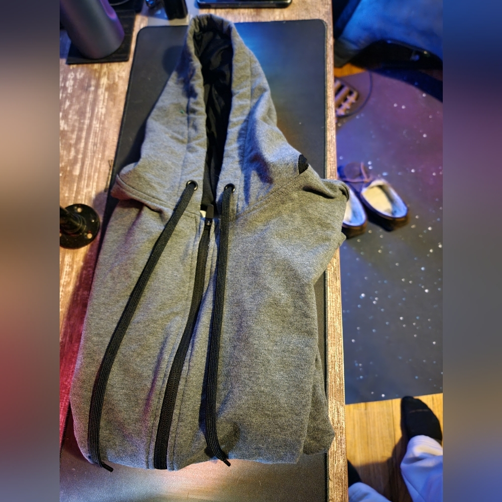 Gray zip up Hoodie